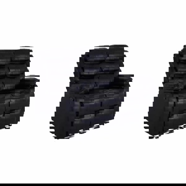 ROMA LEATHER BLACK 2 SEATER