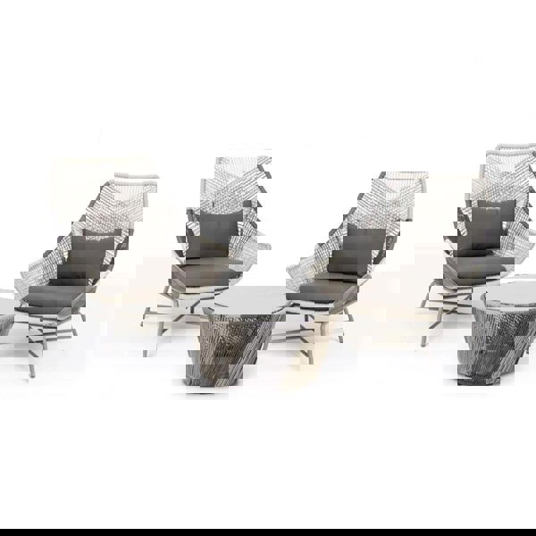 Carmean Rattan Chair and Footstool, Outdoor-Weilai Concept-Weilai Concept