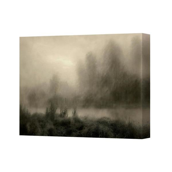 Benjamin Tate Design Sepia Mist Forest Canvas Wall Art Print Moody Landscape Decor