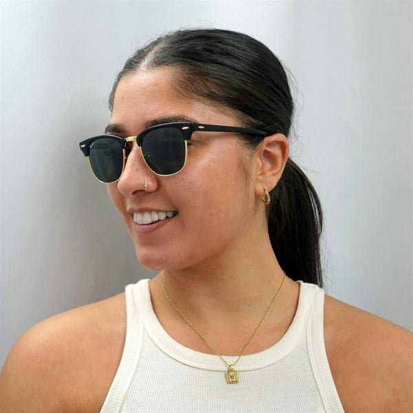 Ray-Ban Sunglasses Clubmaster 3016 W0365 Black Green G-15 Small 49mm