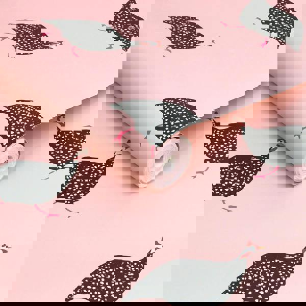 Joules Guinea Fowl Wallpaper - Blush Pink - 10m