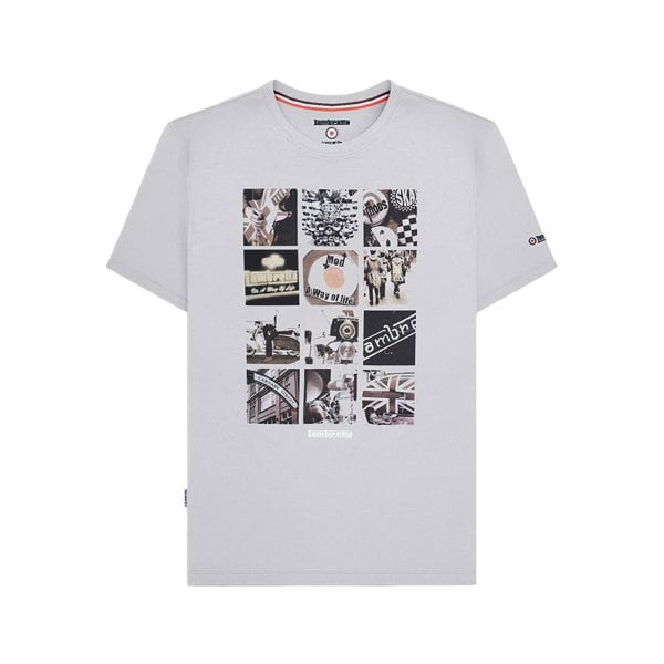 Lambretta Mens SS24 Photo Print T-Shirt - Grey