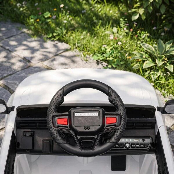 Range Rover Velar Licensed 12V Electric Car for Kids with Remote, 4-Wheel Suspension, Slow Start for 2-4 Years, White
