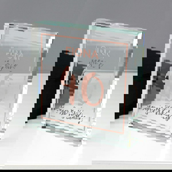 Personalised Memento Company Personalised Birthday Rose Gold Crystal Token