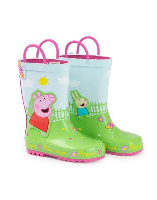 Peppa Pig Unisex Kids Multicoloured Play Days Wellington Boots with Handles
