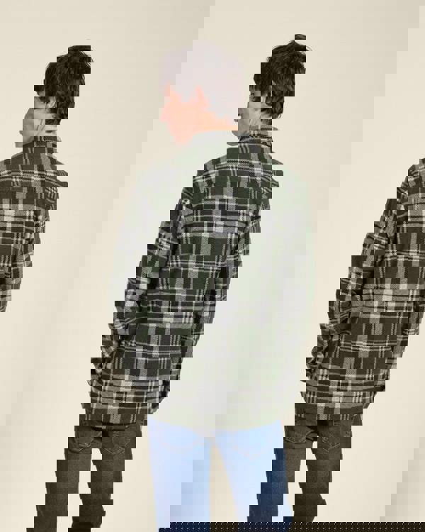 Larsson & Co Green Check Jersey Casual Overshirt