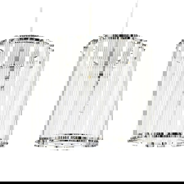 Designer Pendant Light Shade with Rippled Acrylic Transparent Columns Image 1