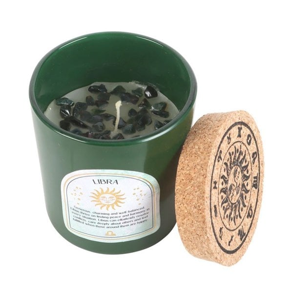 Something Different Libra Sweet Jasmine Bloodstone Scented Candle - Green/Brown