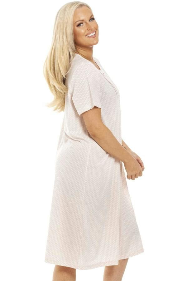 Stylish Honeycomb Print Jersey Nightdress