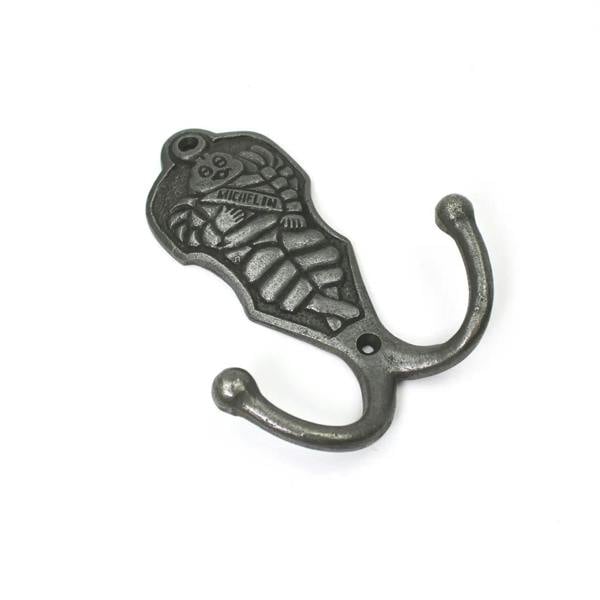 Antique Cast Iron Michelin Man Double Hook - 135mm