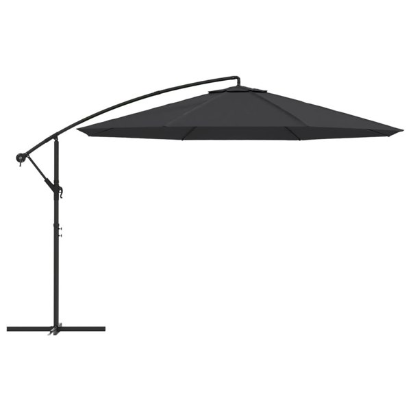 Berkfield Cantilever Umbrella with Aluminium Pole 350 cm Black