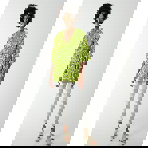 Blue Vanilla Shirred Bust Top