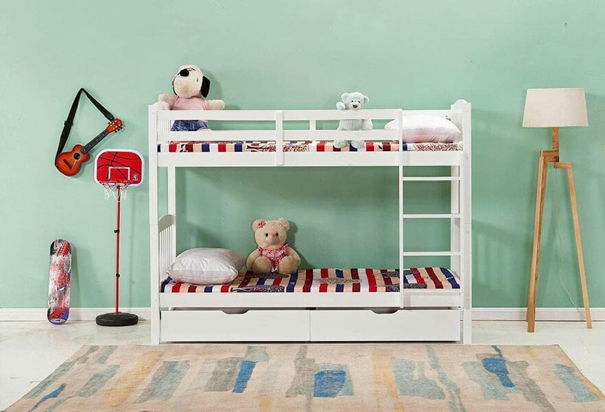 Kosy Koala Bunkbed Kids white 3ft single wooden bunk bed childrens bedroom furniture