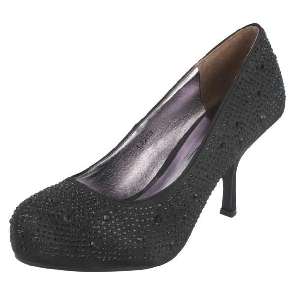 Anne Michelle Ladies Anne Michelle Satin Beaded Court Shoes