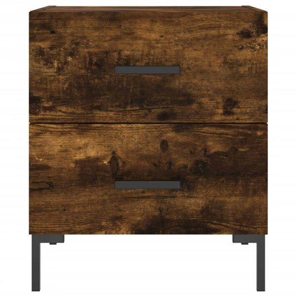 Berkfield Bedside Cabinet Smoked Oak 40x35x47.5 cm Engineered Wood