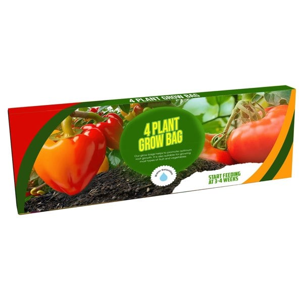 1 Bag (38 Litres) 4 Plant Grow Bags With Balanced Nutrients & Water Retention Great For Vegetable Crops