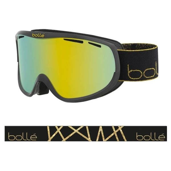 Bolle Ski Goggles Sierra BG113004 Shiny Black and Gold Sunshine