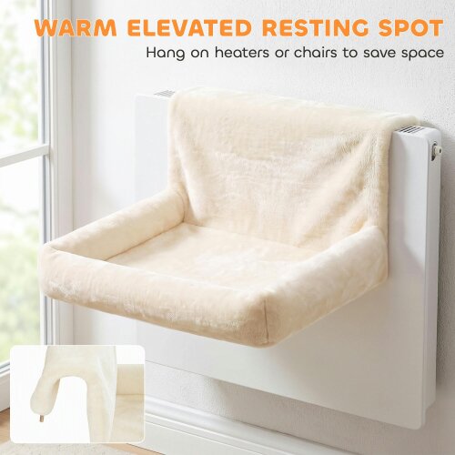 PawHut Cat Radiator Bed with Foldable Metal Frame, Removable Washable Cover