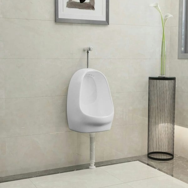 Berkfield Wall Hung Urinal with Flush Valve Ceramic White