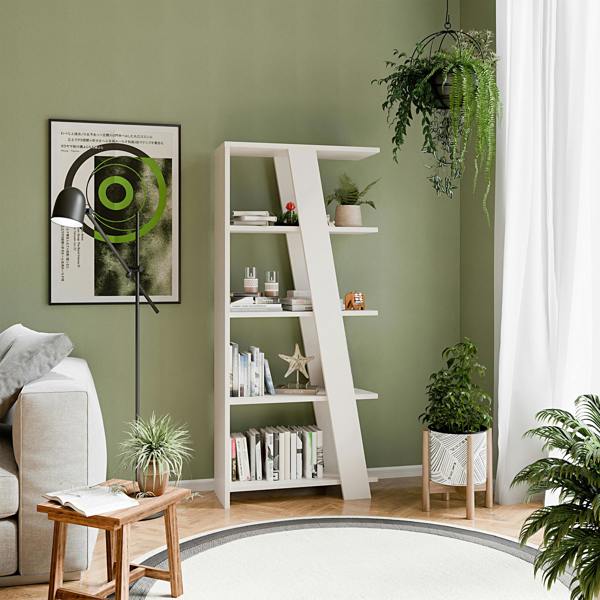 Furniture To Go Natta 5-Tier Shelving Unit in Sand