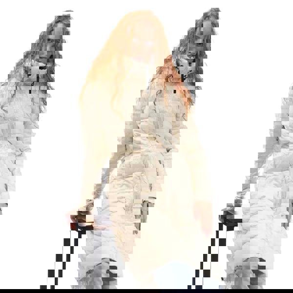 DKNY Womens/Ladies Quilted Down Puffer Jacket - Beige - 