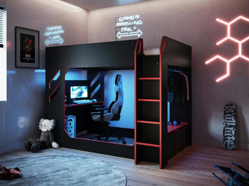 Recoil Shuttle Gaming High Sleeper Black