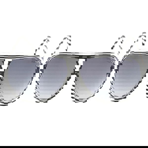 Carrera Grey Shaded Lens White Detail Black Sunglasses One Size