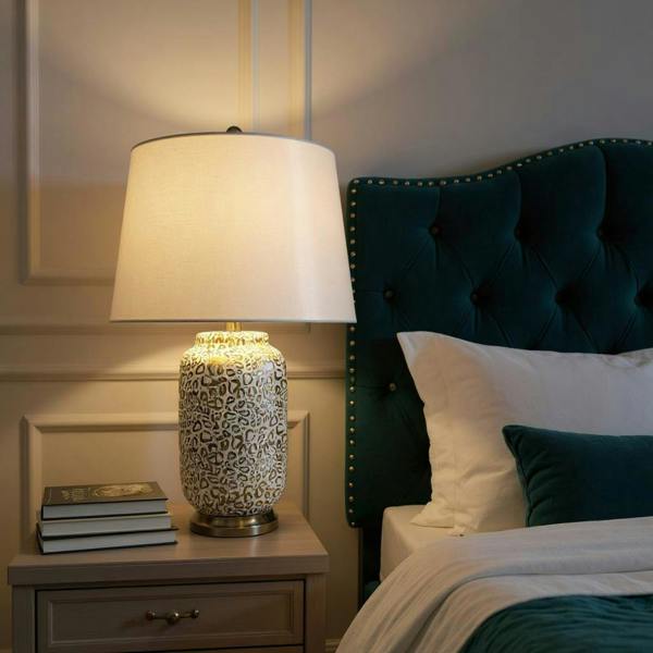 63 x 40 CM CERAMIC LAMP AND SHADE
