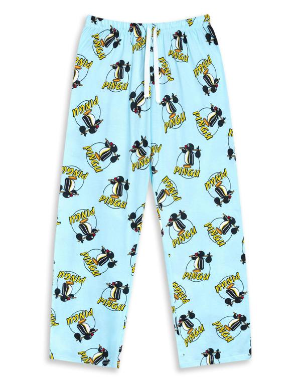 Pingu Womens Blue Character Short Sleeve Long Leg Pyjama Set