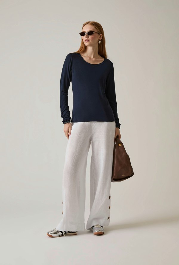 James Lakeland Long Sleeve Navy Top
