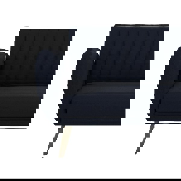 Dorel Home Brittany Sofa Bed in Navy Blue Fabric