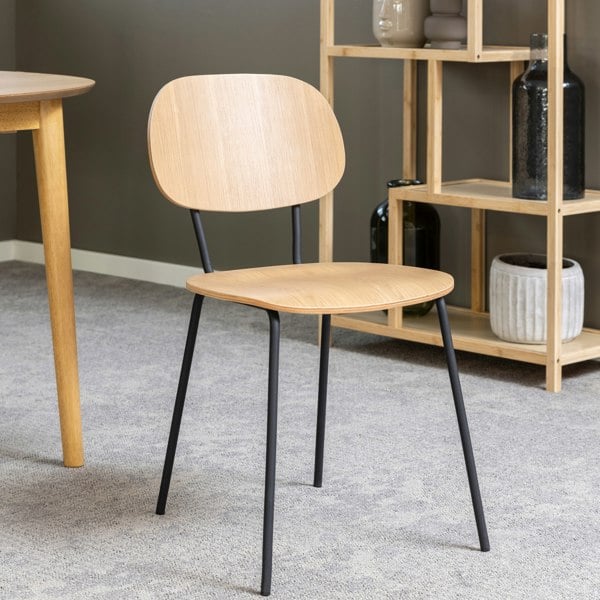 Furniture To Go Amira Dining Chair in Oak Set of 2
