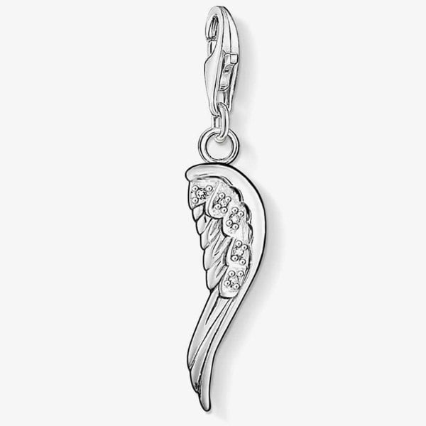 THOMAS SABO Silver Cubic Zirconia Angel Wing Charm 0413-051-12