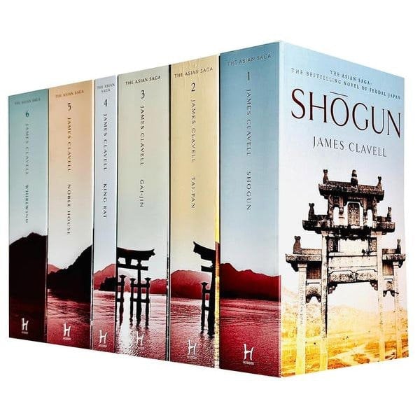 The Asian Saga Series 6 Book Set Shogun, Tai-Pan, Gai-Jin, King Rat, Noble House & Whirlwind