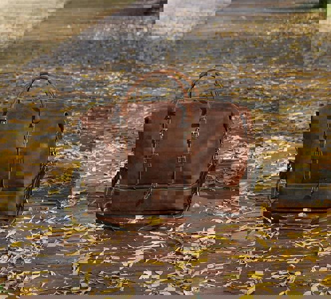 Touribag Genuine Leather Duffel With Suit Compartment