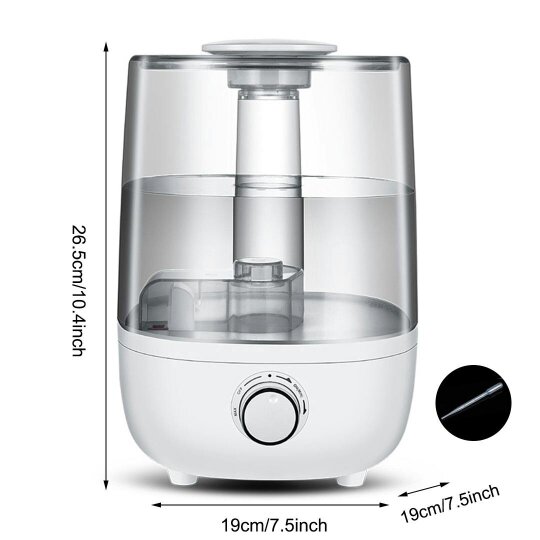 Havendro Cool Mist Air Humidifier for Bedroom Home Office Baby Room Air Purifier Tool