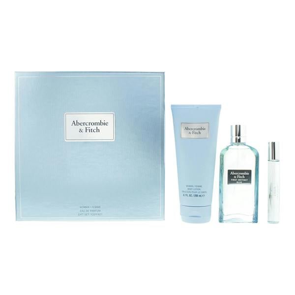 Abercrombie & Fitch First Instinct Blue EDP 100ml, EDP 15ml & Body Lotion 200ml