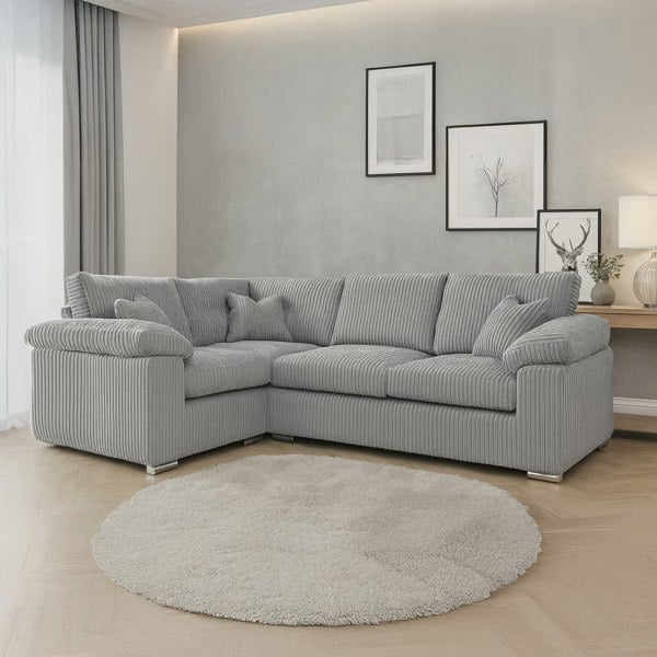 Furnishings For Less Delta Full Jumbo Cord 4 Seater Corner Sofa