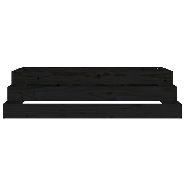 Berkfield Planter Black 110x110x27 cm Solid Wood Pine
