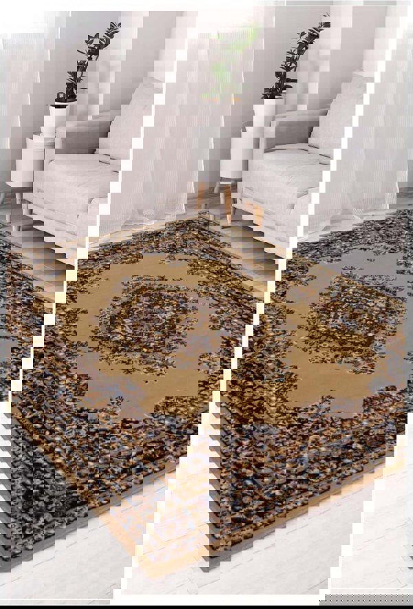 Maestro Collection Traditional Design Rug in Brown –The Rugs