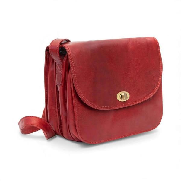 PRIMEHIDE Large Triple-Compartment Leather Handbag - Elena Tuscan