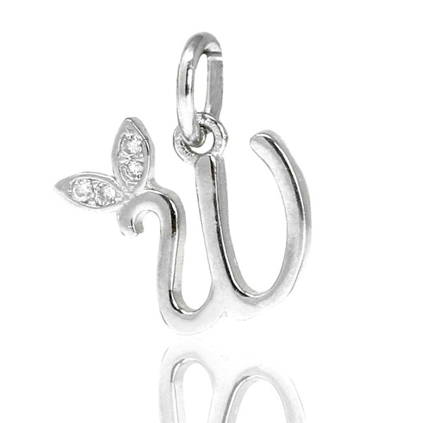 Say It With Winged Initial Charm - Sterling Silver