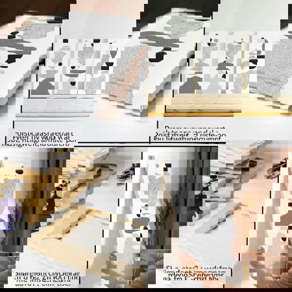 Contemporary Artwork For Living Room | Set of 3 wall art prints