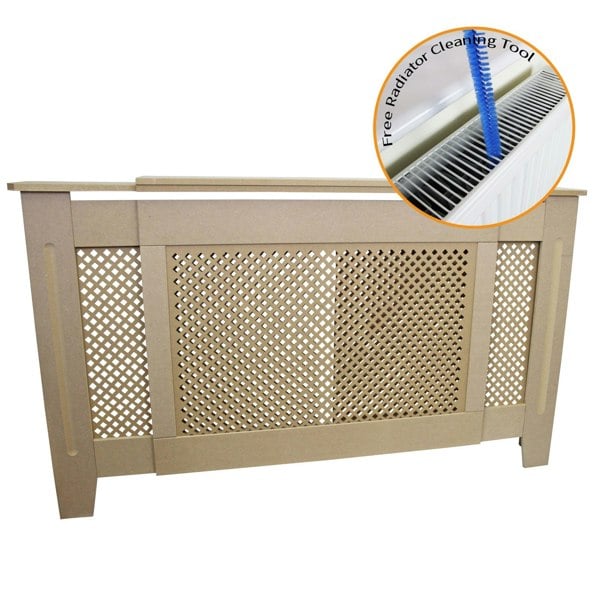 Monstershop Adjustable Radiator Cover MDF - Unfinished (1400mm - 1920mm)