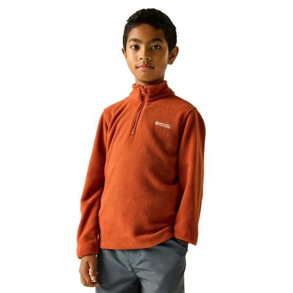 Regatta Great Outdoors Childrens/Kids Hot Shot II Half Zip Fleece Top - Brick - 