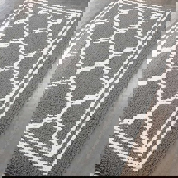 Rafaelo Mobilia Washable Non Slip Indoor Door Kitchen Mat Grey