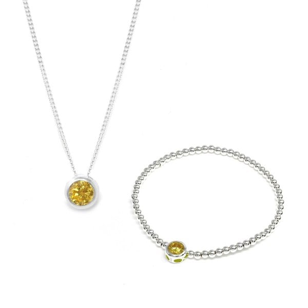 Say It With November Birthstone Gift Set - Silver