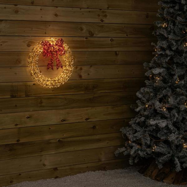 Samuel Alexander 50cm Galaxy Christmas Light Up Decoration Wreath 1440 Warm White LEDs