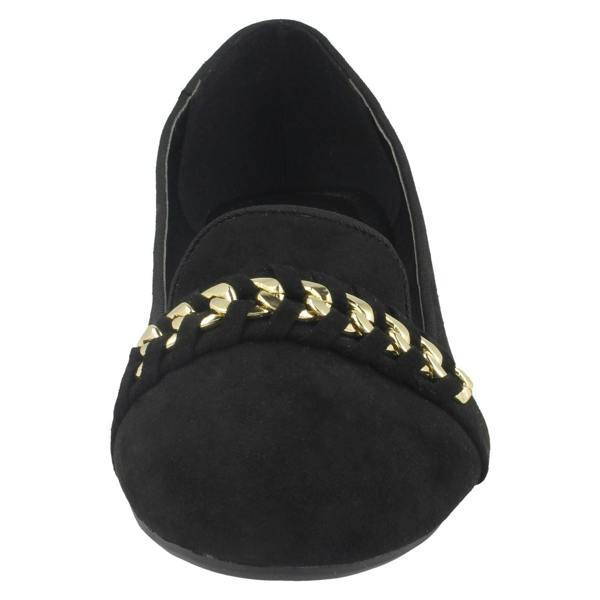 Spot On Ladies Spot On Chain Vamp Ballerinas