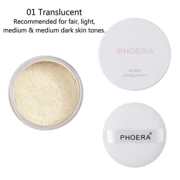 Phoera Loose Makeup Setting Matte Face Powder - Long Lasting Foundation Fixer & Blender